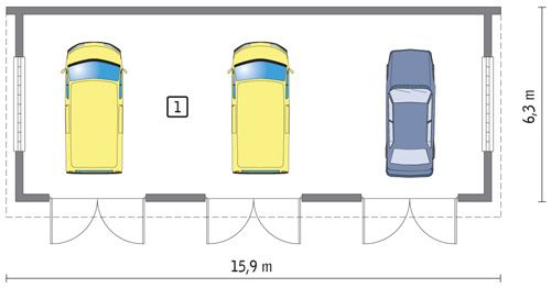 GC92 - Rzut garażu