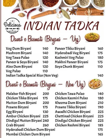 Indian Tadka By Foodism menu 