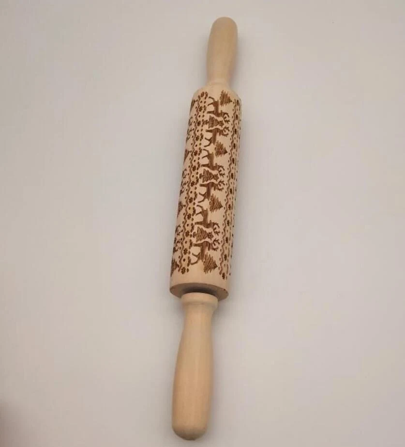 Kerstdeegroller met reliëf voor koekjes en gebak, maak snel en gemakkelijk feestelijke ontwerpen voor al uw lekkernijen.