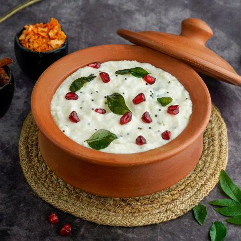 Curd Rice With Pomegranate