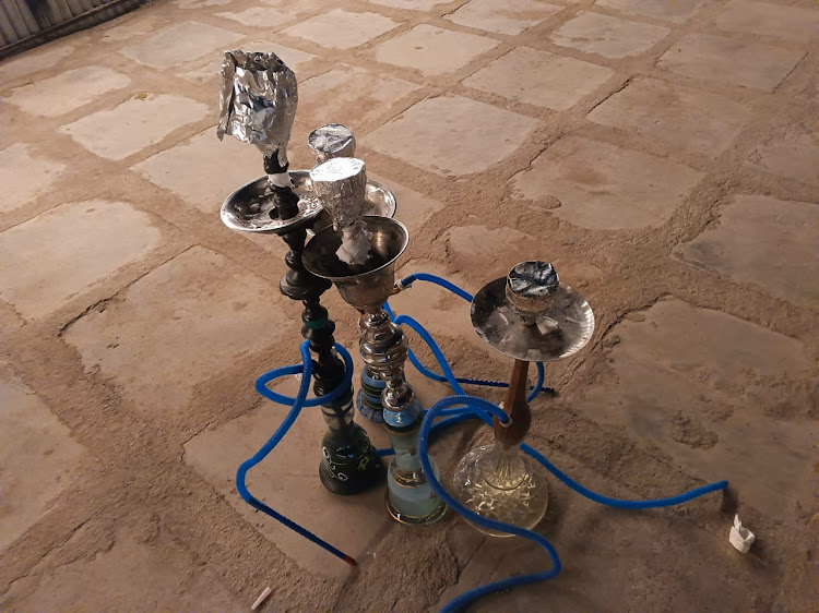 Some of the shisha pots that were recovered in Mirema on March 19, 2024