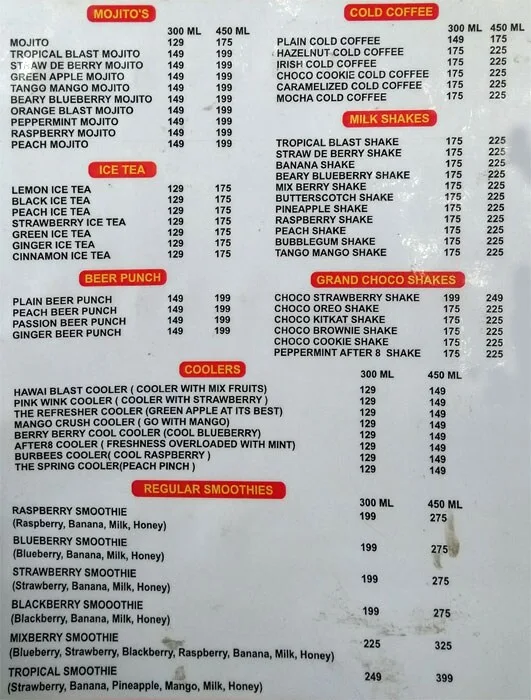 Ronny's menu 