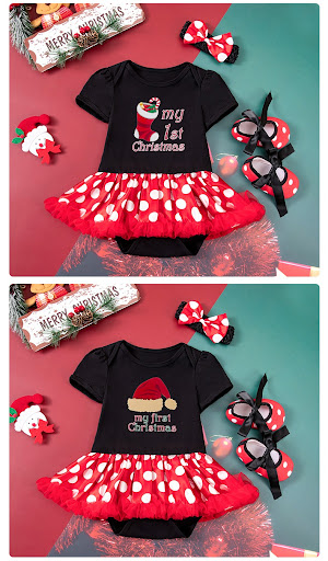 Title 12, Baby Girl Christmas Party Holiday Clothes 3-Pie...