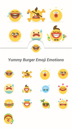 Hipster Burger Emoji Faces