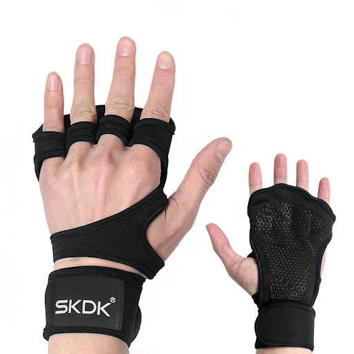Title 5, Half-Finger Hand Lifting Workout Grip Gloves fo...
