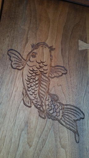 Wood Carving of Carp