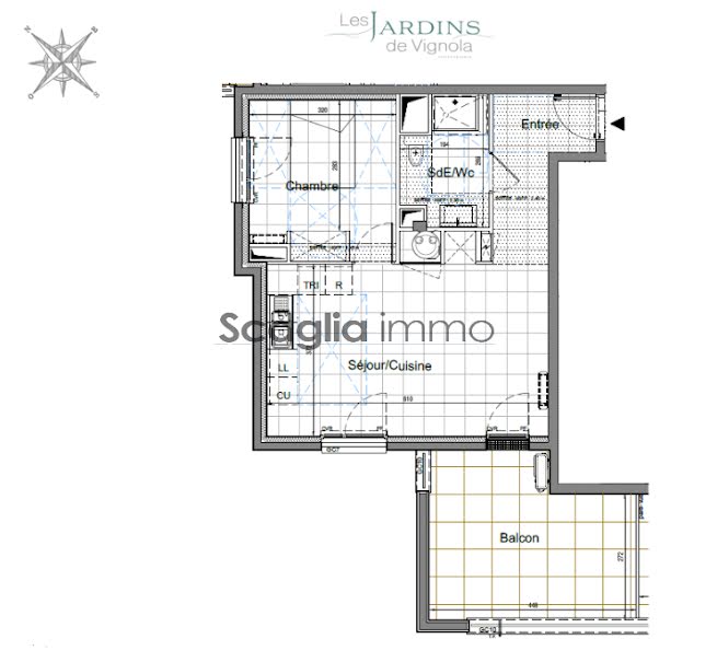 Vente appartement 2 pièces 45.08 m² à Porto-Vecchio (20137), 196 800 €