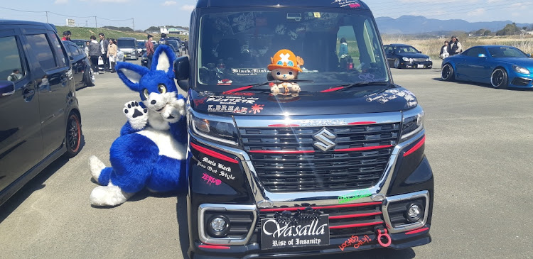 スペーシアカスタムの近所の駐車場🅿️にて・おやすみなさい😷😷に関するカスタム事例の投稿画像9枚目