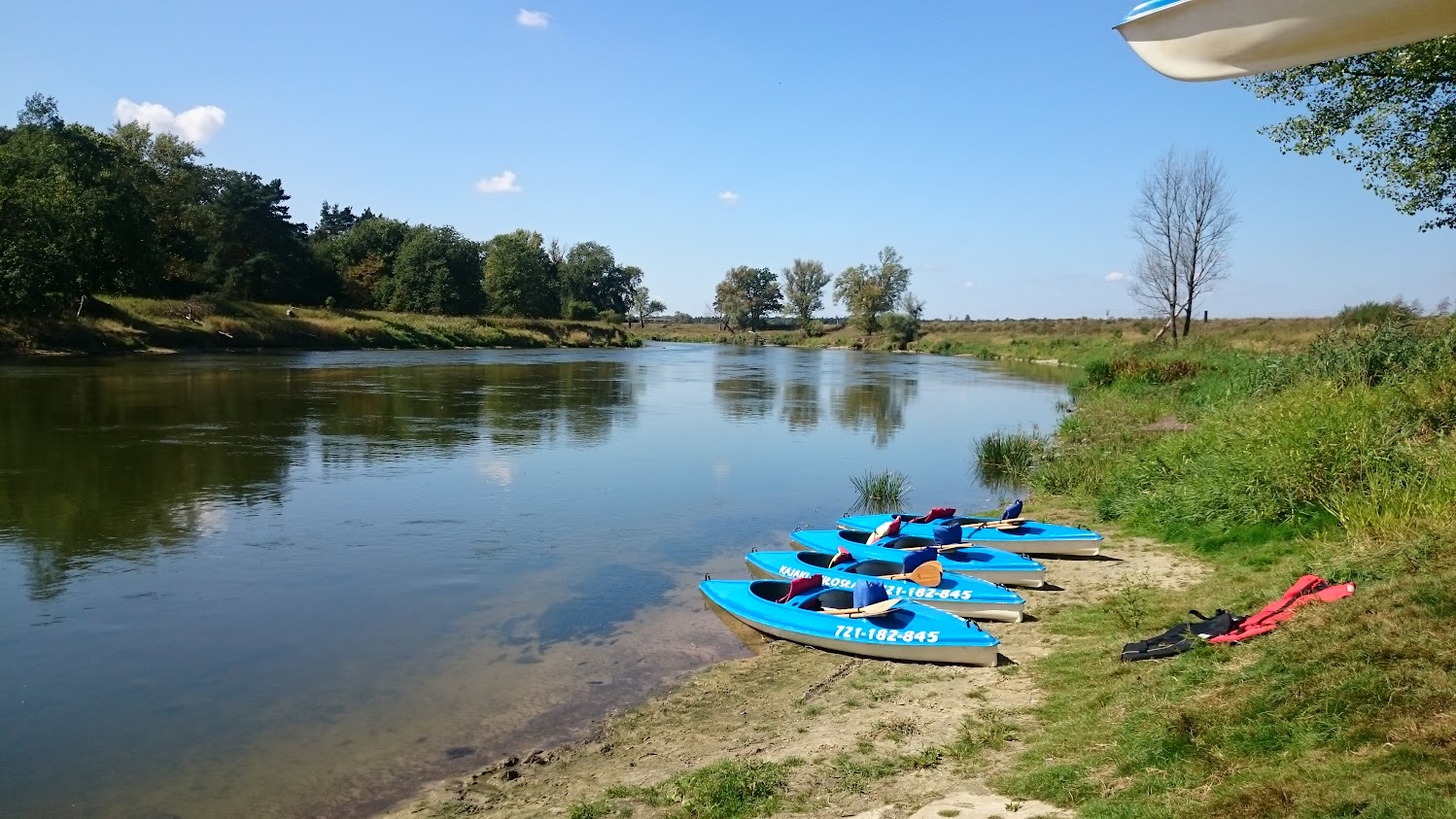 Kajaki na brzegu