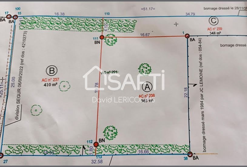  Vente Terrain à bâtir - 1 123m² à Coudeville-sur-Mer (50290) 