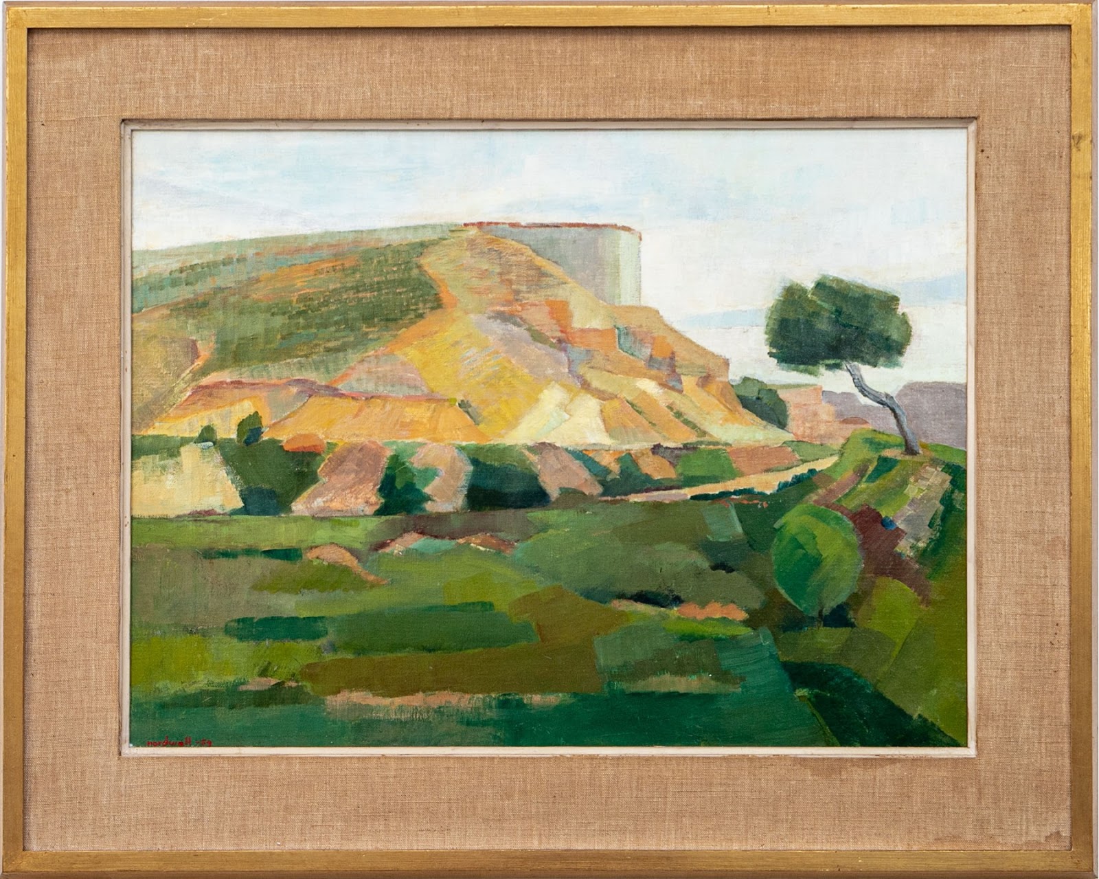 Nordwall (American, 19th/20th Century) Oil on Canvas Depicting an Abstract Landscape