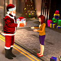 Icon Christmas Santa Gift Delivery