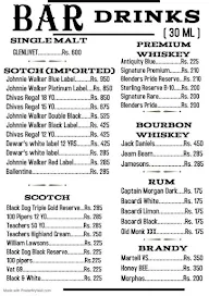 Classic Bar And Restaurant menu 1