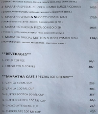 Maratha Burger & Cafe Delight menu 6