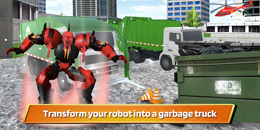 Garbage Truck Driving: Transformer Robot Cleaner