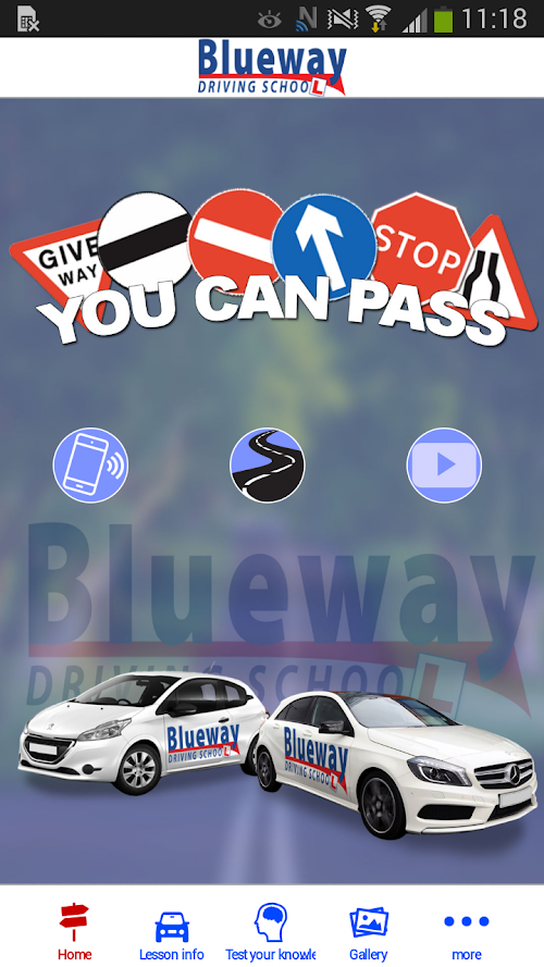 Android application Blueway Driving School screenshort