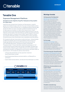 Tenable One-Datenblatt