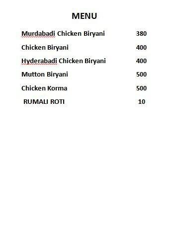 786 Chicken Biryani menu 