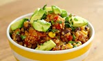 Mexican Quinoa was pinched from <a href="http://tiphero.com/one-pan-mexican-quinoa/" target="_blank">tiphero.com.</a>