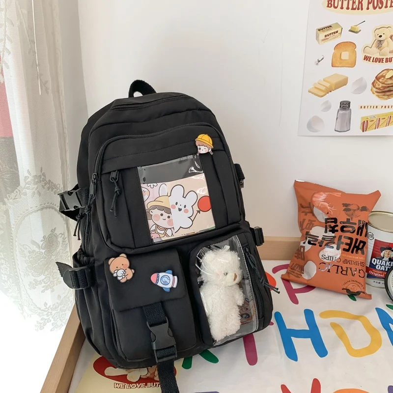 Fashion Personalized Girls' Large Capacity Backpack. Stylish and spacious, perfect for school, travel, or everyday use. 