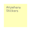 Anywhere stickers - simple sticky notes logo