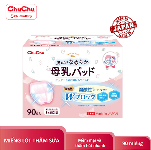 Miếng lót thấm sữa 90pc Chuchu Baby - Date 27/10/2023