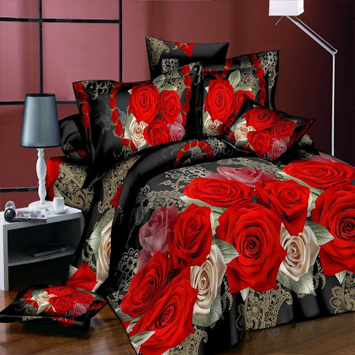 Title 4, 4-Piece Reactive Printing And Dyeing Bedding Se...