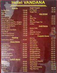 Hotel Vandana menu 5