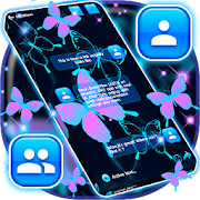 Neon Butterflies SMS  Icon