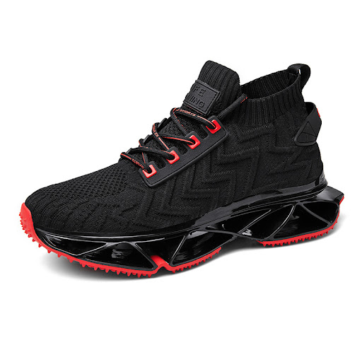 Title 1, Mens Flying Knit front lace-up high-end sneake...
