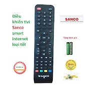 Điều Khiển Tivi Sanco Smart Internet Zin Theo Máy Chất Lượng Cao - Tặng Kèm Pin Chính Hãng - Remote Tivi Sanco Smart