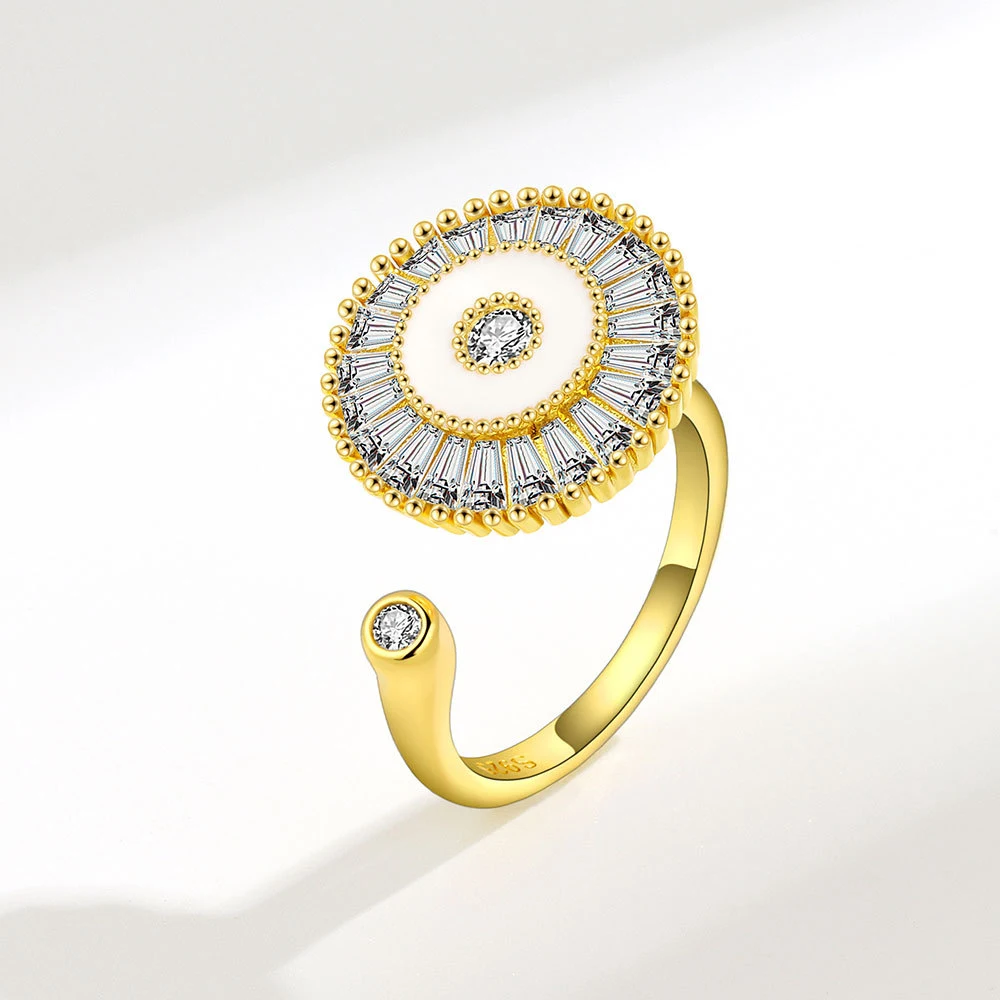 Title 1, Anillo giratorio de diamantes tipo placa circul...