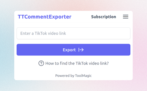 TTCommentExporter - Vie TikTok-kommentit