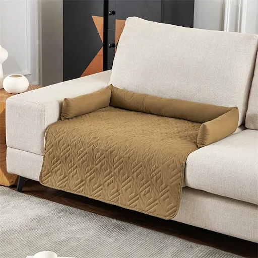 Water Repellent Dog Sofa Couch Cover Bed Pet Blanket Mat for Large Dog Pad with Neck Pillow Cat Sleeping Mat for Travel 