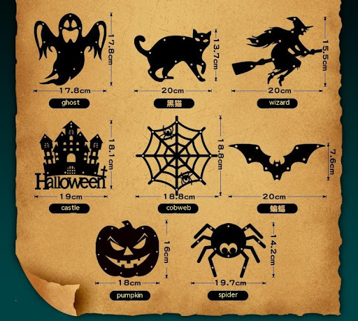Title 1, Halloween LED Decorative Lights Luminescent Spi...