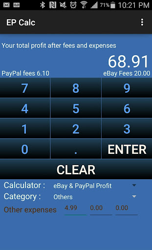 EP Calc for eBay PayPal fee