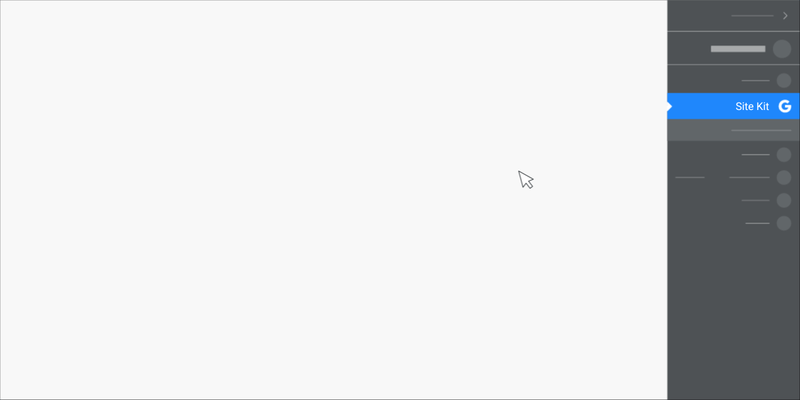קובץ GIF מונפש שמראה איך להיכנס באמצעות חשבון Google כשמגדירים את Site Kit ב-WordPress.