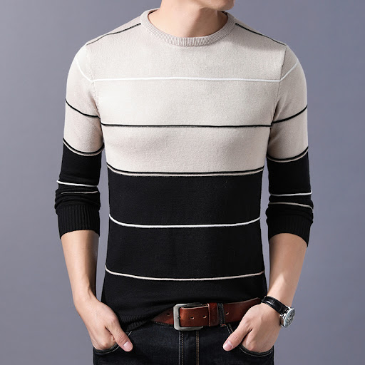 Title 1, Slim youth round neck sweater mens bottoming s...