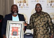 The highest bidder, Muzi Khumalo, with former president Jacob Zuma.