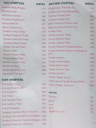 Tikka Singh menu 2