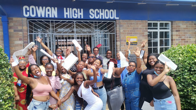 Cowan High School matriculants are welcomed back by staff who sang and cheered as they entered. The class of 2021 managed to bag an overall pass rate of 86.9%