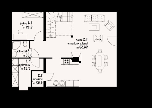 Osiek 303 dw - Rzut parteru