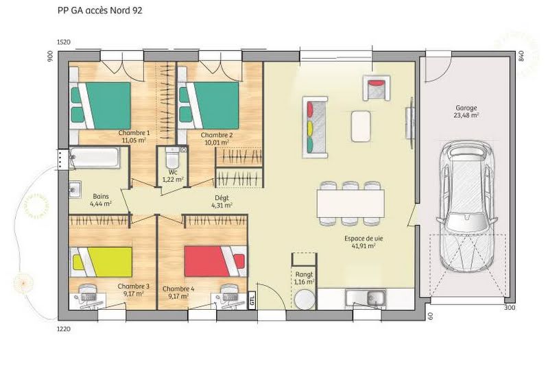  Vente Terrain + Maison - Terrain : 388m² - Maison : 92m² à Ménilles (27120) 