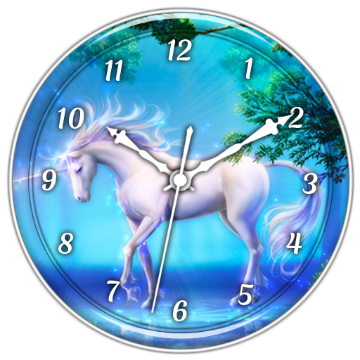 Unicorn Clock Live Wallpaper