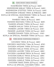 Koyla 29 - Kebabs and More menu 2