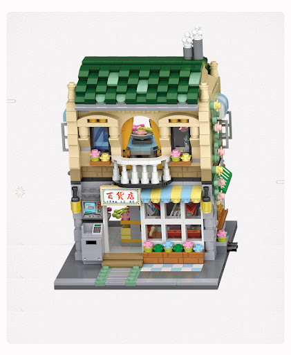 Title 7, Chinatown Small Particle Building Blocks Street...