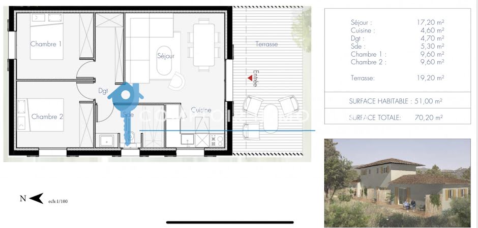 Vente appartement 3 pièces 50 m² à Porto-Vecchio (20137), 342 720 €