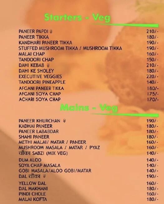 Tastee Chauka menu 