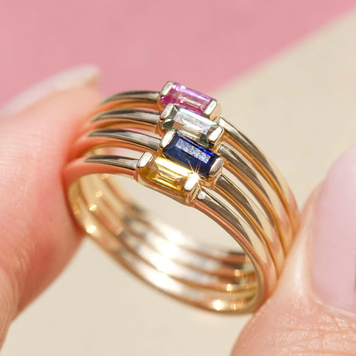 Title 4, Advanced 12yue Lucky Stone Birthstone Square Di...