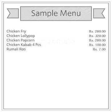 Shadab Chicken Point menu 